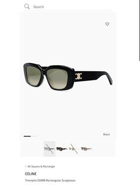 Celine Black Acetate Sunglasses with Gold Triomphe Logo